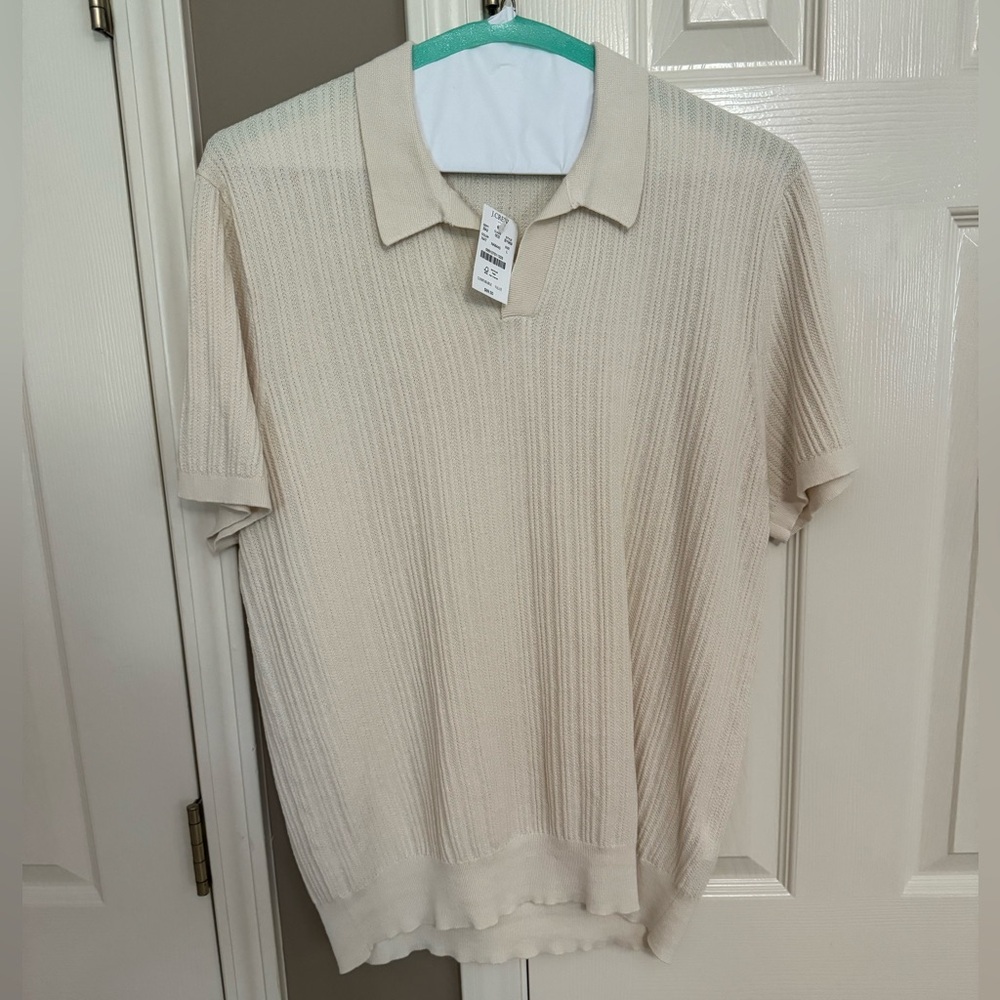 J. Crew Men's Beige Polo Shirt